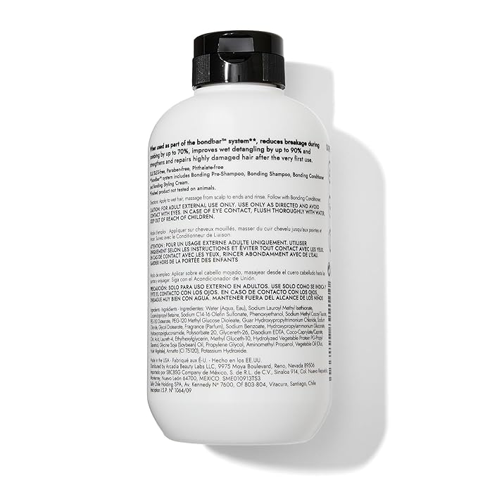 Bondbar Repairing Shampoo, Protects, Strengthens & Hydrates All Hair Types & Textures, Prevents Flyaways & Frizz, Adds Moisture & Shine, Vegan, CrueltyFree, 8 Fl. Oz. (Pack of 2)