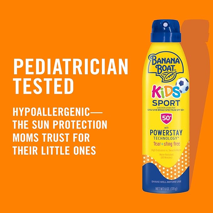 Banana Boat Sunscreen, SPF 100, Spray | Kids | Clear | 6 OZ | Pack of 2