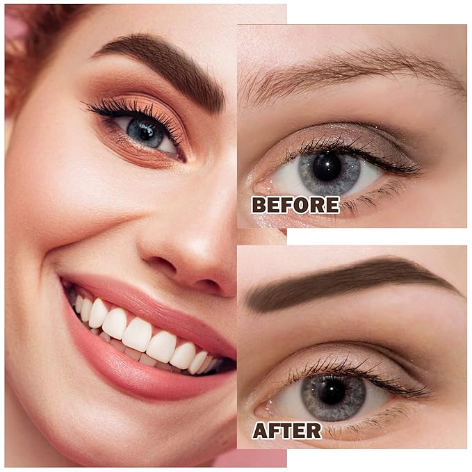 Eyebrow Pomade Cream,Brow Pomade Gel Naturally Long Lasting Waterproof,Delicate and Smooth Eye Brow Makeup Cosmetics with Eyebrow Brush - Walnut