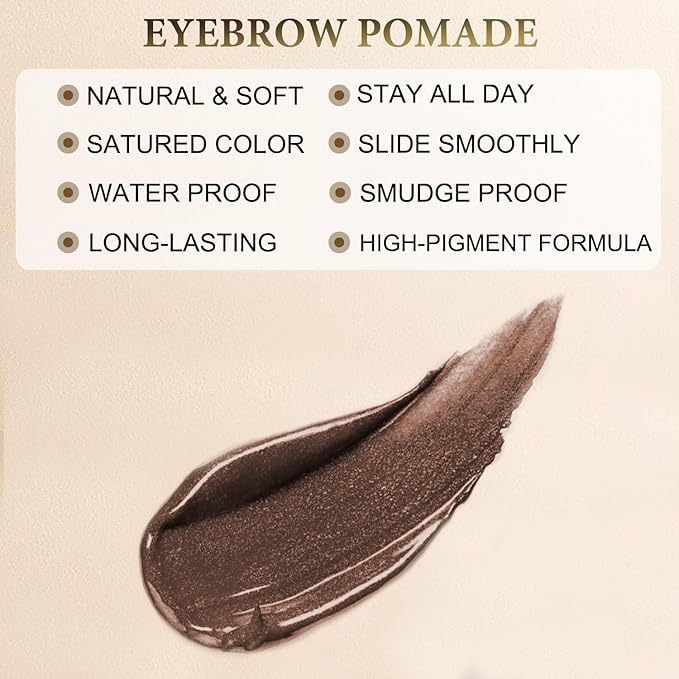 LAVONE Eyebrow Stamp Pencil Kit for Eyebrows Makeup, with Waterproof Eyebrow Pencil, Eyeliner, Eyebrow Pomade, and Dual-ended Eyebrow Brush - Espresso