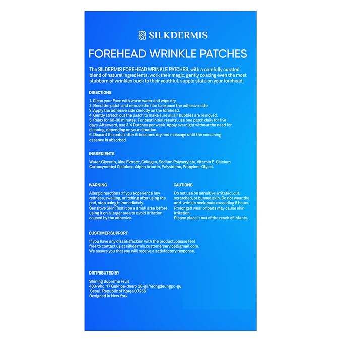 SILKDERMIS Forehead Wrinkle Patches 12Pcs with Aloe, Collagen, Vitamin E, Anti Wrinkle Patches, Forehead Wrinkles Treatment (White)