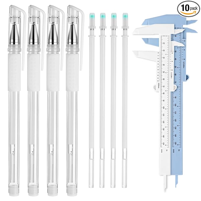 Eyebrow Mapping Kit, 4Pcs Eyebrow Microblading Marker Pens with 4 Replacement Refills and 2 Ruler, Eyebrow Makeup Position Mapping Mark Tools for Eyebrow Lip Skin
