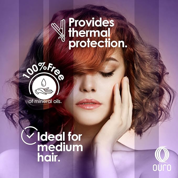 OURO Anti-Frizzy Hair Silk with Grape Seed Extract - Restores, Strengthens, Smooths, Provides Extreme Protection, Prevents Split Ends, Adds Shine (2.20 Fl Oz)