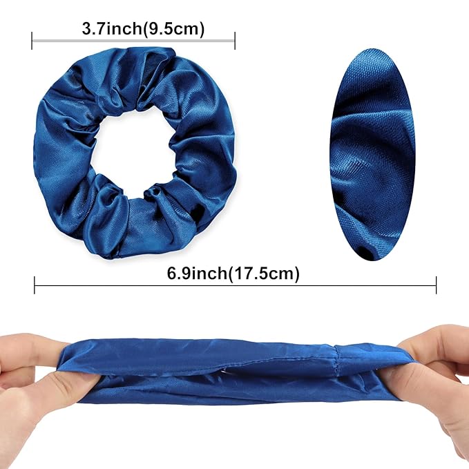 Silk Satin Scrunchies for Women Girls 24 PCS Hair Scrunchies Silk Satin Hair Ties for Thick Hair Bulk Hair Ties Hair Accessories