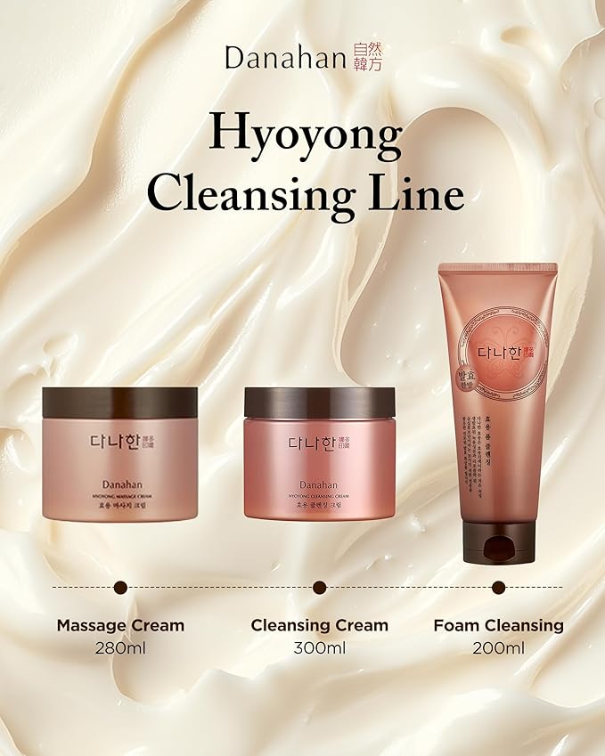 Danahan Hyoyong Fermented Herbal Cleansing Cream – Giant Size 9.47 oz, Makeup-Melting First Cleanse with Deer Antler & 30+ Botanicals, Non-Stripping, Intensive Moisturizing