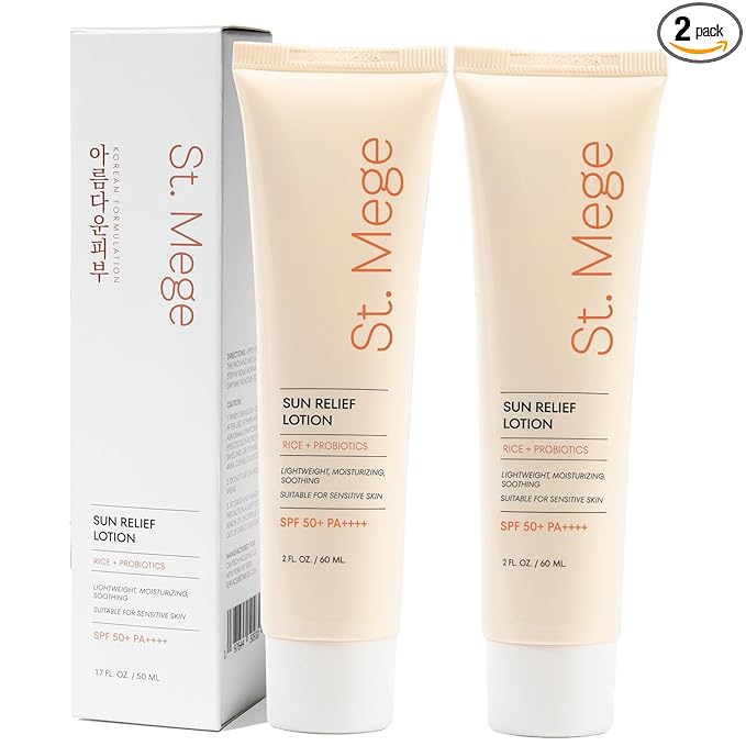 Rice Korean Sunscreen: SPF 50+ PA++++, Daily Lightweight Face Sunscreen with Rice Extract & Probiotics - No White Cast, Non-Greasy Sun Block for Sensitive Skin, Travel Size (60ml)