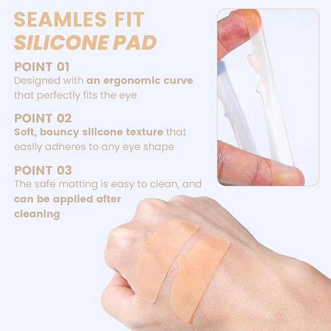 PERMANIA Lash Lift Pads Softening, 2Pcs Professional Korean Lash Lift Ultra Thin Eyebrow Covering Film (Orange)