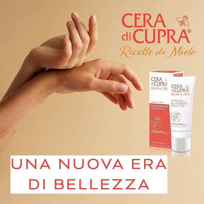 CERA DI CUPRA Hand Cream with Beeswax - Nourishing Hand Moisturizer for Dry Hands, Anti-Aging Formula, Dermatologically Tested - Personal Care