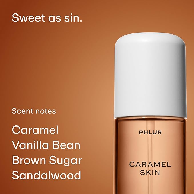 PHLUR Sweet Skin Trio ($78 Value) - Exclusive 3pc Travel Size Body Mist Set ft. Vanilla Skin, Heavy Cream, Caramel Skin (3 x 3 fl oz)