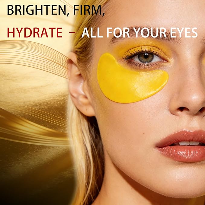 Under Eye Patches 120PCS, 24K Gold Collagen Eye Mask for Puffy Eyes & Dark Circles, Hydrating Eye Pads, Anti-Aging Under Eye Treatment to Smooth Fine Lines