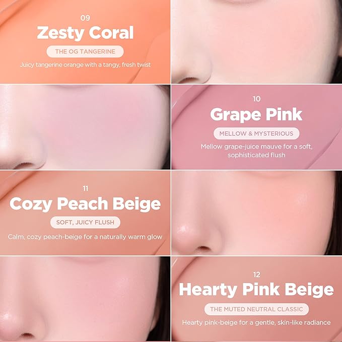 lilybyred Luv Beam Cheek Balm | Heart-Shaped Korean Cream Blush, Semi-Matte Finish, Long-Lasting, Blendable & Buildable, Soft Creamy Texture, Lightweight, Natural Flush, 0.12 oz. (13 Shy Pink)