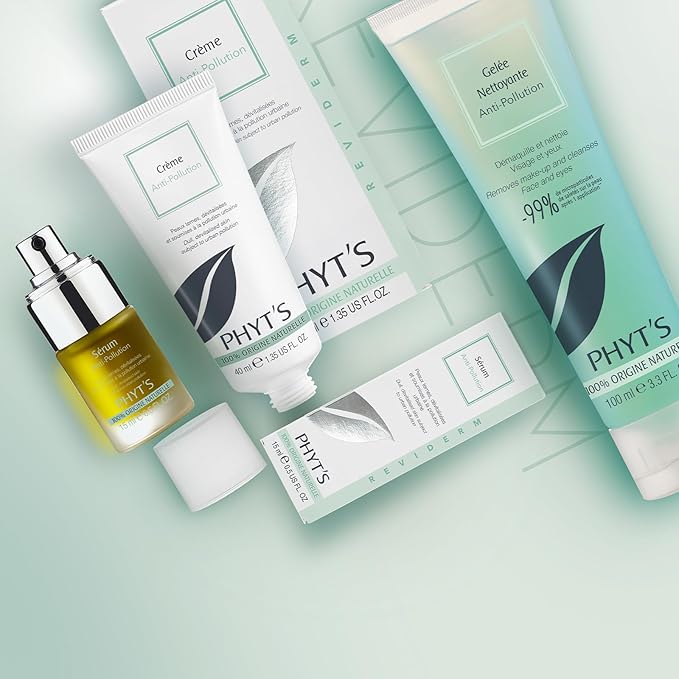 Phyts Anti-Pollution Cleansing Jelly - Facial Cleanser for Women - Removes Waterproof Makeup and Impurities - Nourishes Skin - 3.3 oz