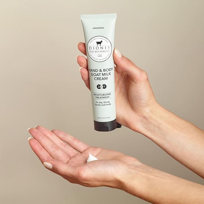 Dionis Goat Milk Hand & Body Cream Unscented 3.3oz (Pack of 1)