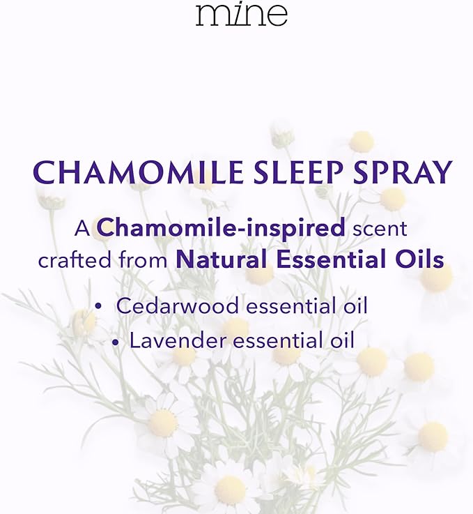 Chamomile Inspired, Lavender Sleep Spray with Melatonin - Relaxing Father Gifts – Natural Pillow Mist for Sleep, Lavender & Cedarwood Blend, Gifts for Teen Girls and Women