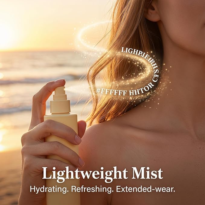 Vanilla Hair and Body Mist, Lightweight Tropical Vanilla Scent, with Vanilla, Coconut, Cacao, Natural & Ocean Scent, Hydrating Mist for Skin & Hair, Long-Lasting Fragrance