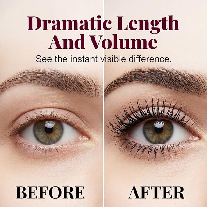 3 PCS 7D Waterproof Volume Mascara, 2026 Upgrade Smudge-Proof Curling & Lengthening Mascara, Long-Lasting Black Mascara Fiber Lashes Thickening Eye Makeup for Defined Curl for Women Girls