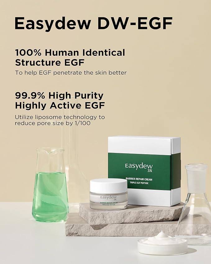 EASYDEW Barrier Repair Cream - Intense Hydration and Skin Barrier Restoration Face Moisturizer for Damaged and Irritated Skin with Cica, Hyluronic Acid, Collagen, 1.01 fl.oz.