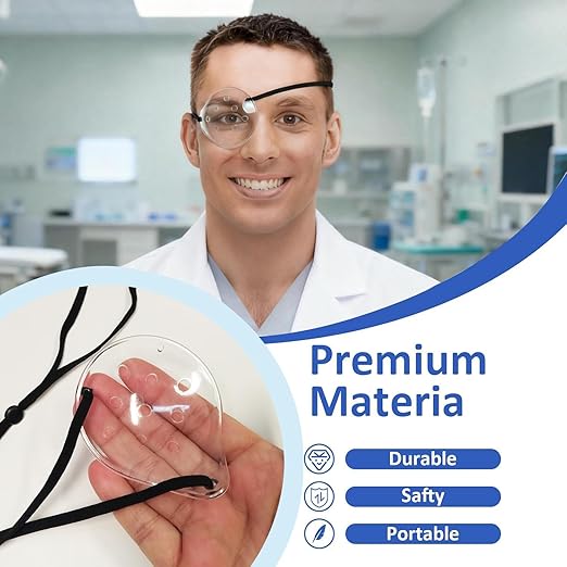 AMZVIO 2Pcs Eye Shield After Cataract Surgery,Clear Eye Protector with Adjustable Strap, Medical Eye Patches for Adults, Plastic Hard Protection Cover for Sleeping After Surgery (1 Black+1 White)