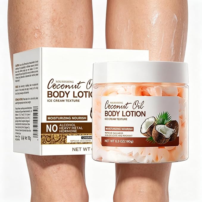 Lightweight Daily Body Moisturizer 180g – Soft Texture, Pleasant Scent for Normal Skin Coconut Oil One Size
