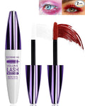 5D White Red Mascara for Eyelashes, Longlasting Waterproof Colored Volumizing Mascara Volume and Length,Curling Fiber rimel de pestañas,Eye Makeup Gift for Women Girl Cosplay Party Stage Use