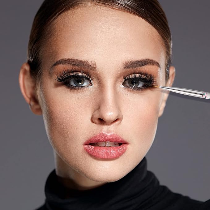 Maitys 6 Pcs Eyeliner Brushes Fine Point Thin Eye Makeup Gel Eyeliner Brush Water Activated Graphic Cosmetic Liner Wands for Eyes Makeup Tools(Bright Style)
