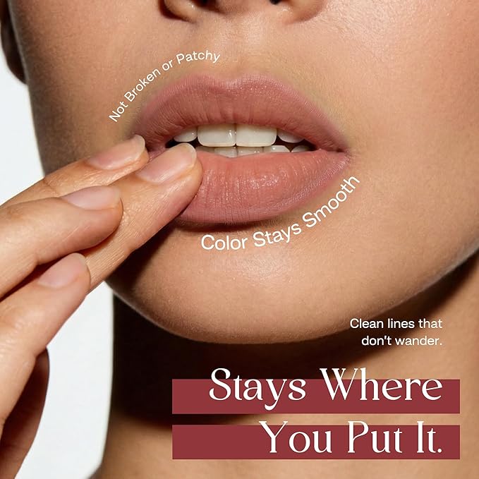 CALAILIS Lip Liner, Long Lasting Liquid Lip Liner Pencil, Waterproof and Smudge-proof Matte Semi Permanent lipliner Stain, Seamless Make Up with All-Day Color (#31 Nude Whisper)