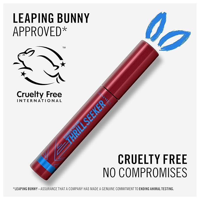 Rimmel London Wonder'Volume Thrill Seeker, 003 Black, Waterproof Mascara, Volumizing Mascara, Smudge-Proof, Clump-Proof, Flake-Proof, 24-Hour Wear, 0.28oz (Pack of 2)