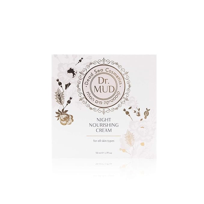 Dr. Mud Night Nourishing Cream – Hydrating Overnight Face Cream with Dead Sea Minerals, Collagen & Natural Plant Extracts – Paraben Free Daily Anti-Aging Facial Moisturizer for All Skin Types, 50ml