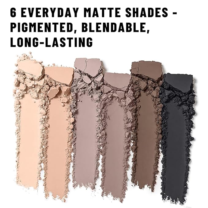 SUSIKEKI 6 Colors Mini Eyeshadow Makeup Palette Neutral Nude Smoky Eye Shadow Taupe & Brown Matte Make Up Pallet with Mirror Highly Pigmented Long Lasting Waterproof Travel Size Gift Kit 01