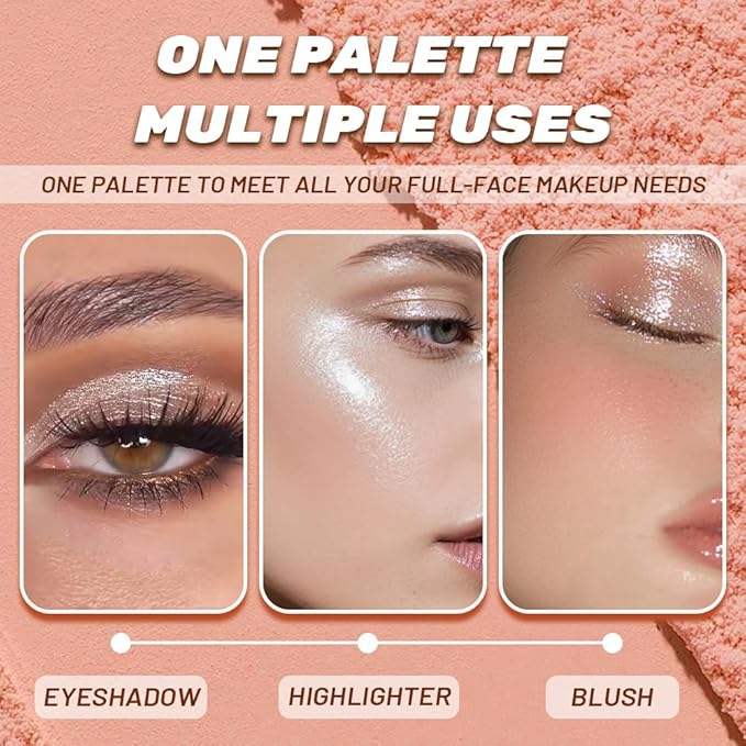 CAKAILA 7Colors Eyeshadow Makeup Palette,Nude Pink Brown Natural Neutral Eye Shadow Palettes for Older Women,Long Lasting Naturing-Looking,Lightweight,Eye Makeup Kit Travel Size,Vegan
