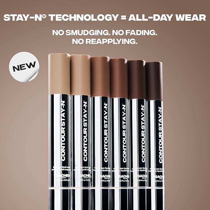 Sacheu Liquid Contour STAY-N Long Wear Bronzer Cream Contour Makeup — Long Lasting, Blendable, & Lightweight Formula — Vegan & Cruelty-free, Giving Sass