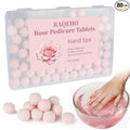 Manicure Spa Balls 8oz -Rose Soak Balls Moisturizing Tablets Cuticle Soften Bombas Efervescentes Para Pedicure Spa Nail Supplies Tools for Hand Soak Pedicure Soak Nail Care Nail Salon（80count）