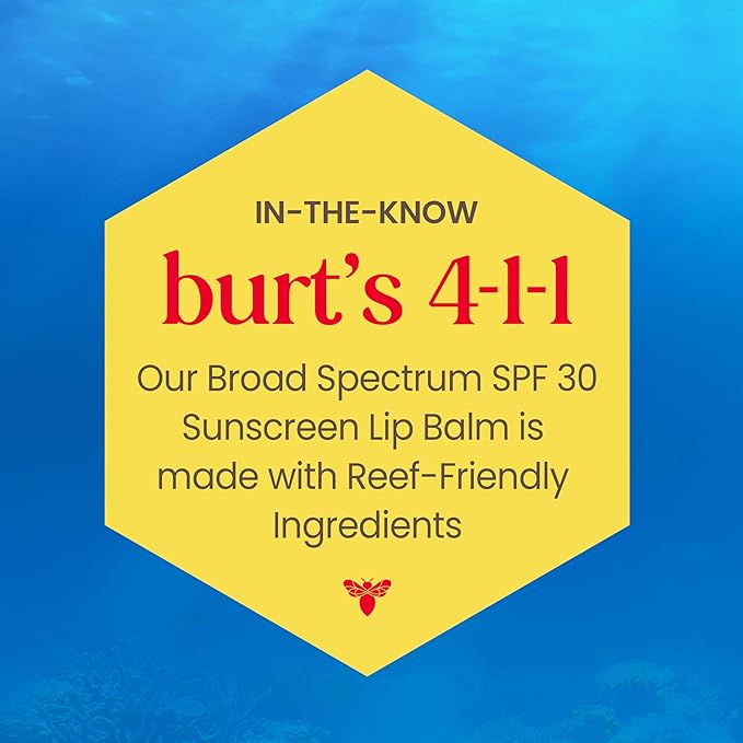 Burt’s Bees SPF 30 Lip Balm, Island Getaway - Coco Loco, Beaches & Cream, Tropic Like It's Hot, Water-Resistant Sun Care, Natural Origin Lip Treatment, 3 Tubes, 0.15 oz (Pack of 12)