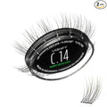 Lashify Curl 14mm Gossamer Eyelash Extensions Refill in Ombre Green, Easy DIY False Lashes for a Natural Look