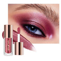 KYDA Liquid Glitter Eyeshadow, High Pigment Wine Red Metallic Glittery Finish, Soft Lightweight Creamy Formula, One-Swipe Coverage, Long-wearing Crease-Resistant Eyes Glitter Makeup, 0.25oz