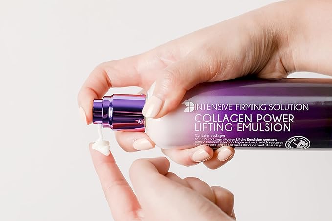 MIZON Collagen Power Lifting Emulsion Marine Collagen with Adenosine and Peptides for High Elasticity Fine Lines Treatment Deep Hydration Face Moisturizer (120 ml 4.06 fl oz)