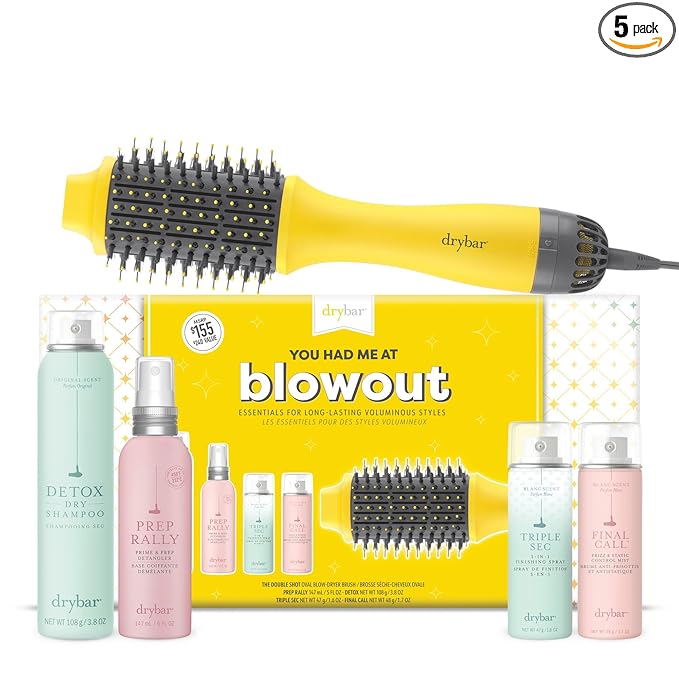 Drybar You Had Me at Blowout Kit | Refresh, Prime, Style, Texturize, and Finish Your Look for Great Blowouts with Extra Volume that Holds Style for 8 Hours*