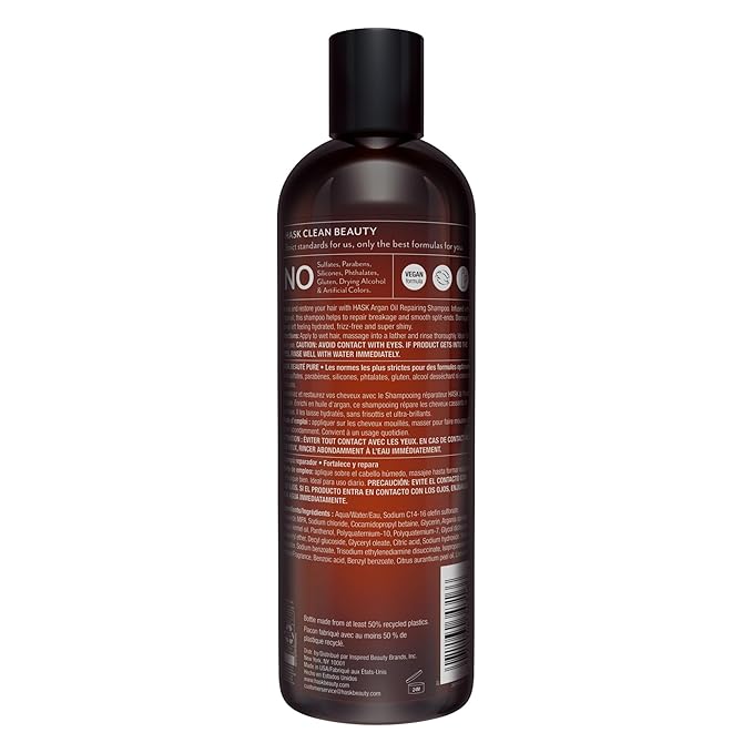 HASK Argan Oil Reparing Shampoo, 12 Fl Oz