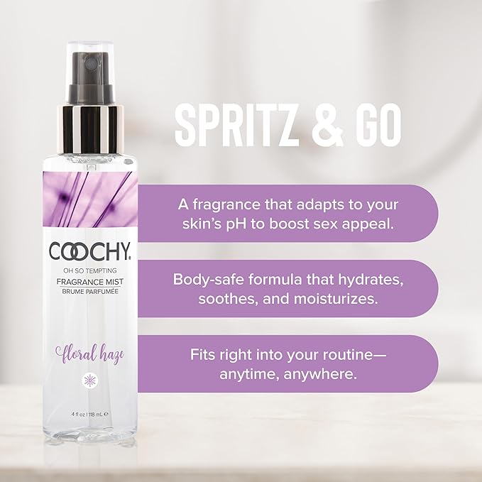 Coochy Fragrance Body Mist | Daily Perfume & Body Spray | Great Gifts for Women | Floral Haze, 4 oz