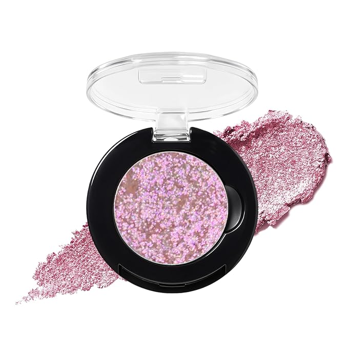 Refillable Eyeshadow Palette - Matte/Glitter/Duo-Chrome Pressed Powder & Cream Formula, Neutral/Shimmer/Smokey Multichrome, Travel-Friendly Iron Pan Refills (Chameleon, D60)