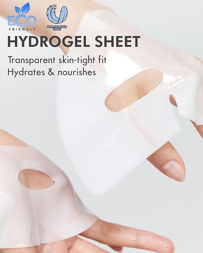 DERMAL Hyaluronic Hydrogel Melting Jelly Gel Mask 4ea - Korean Overnight Face Mask with Ceramide - Deep Moisturizing, Pore Minimizing for Glow Skin - Korean Skincare