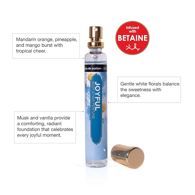 Esha Body & Hair Perfume Mist - Eau de Parfum for Women - Infused with Betaine - (JOYFUL)