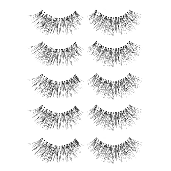 Ardell Wispies False Eyelashes 113 - Black, Natural Look Wispy Lashes, Soft & Lightweight Strip, 5 Pairs, 1 Pack