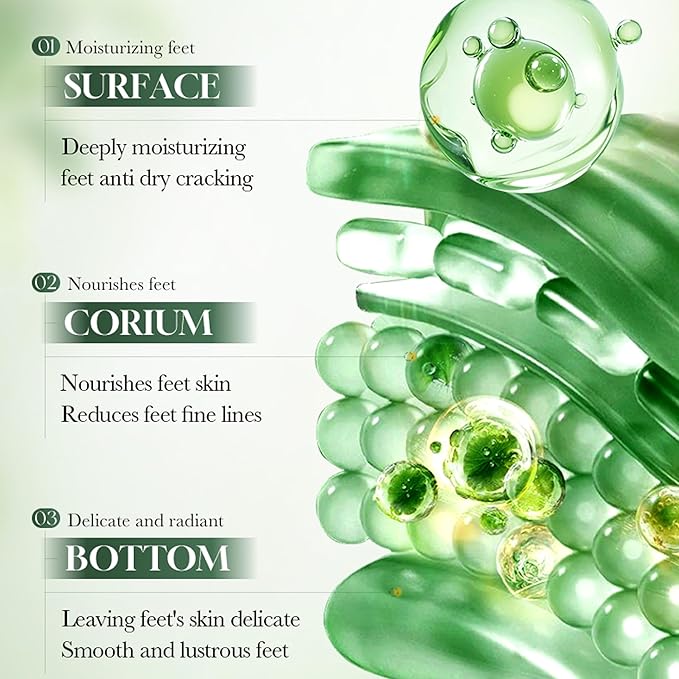 Moisturizing Aloe Vera Foot Mask with Aloe Vera and Hyaluronic Acid, Hydrating Masks for Dry Cracked Feet, Dry Skin Moisturizer Exfoliating Mask for Soft and Smooth Feet - Men Women - 3 Pack