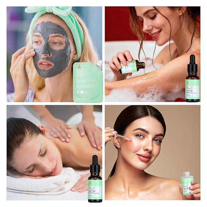 23 Pcs Mother's Day Gifts for Mom, Tea Tree Facial Skin Care Set, Bath and Body Gifts for Women & Men, Self-Care Relaxation Kit, Home Spa Gift Basket, Sheet Mask, Birthday, Christmas, Anniversary