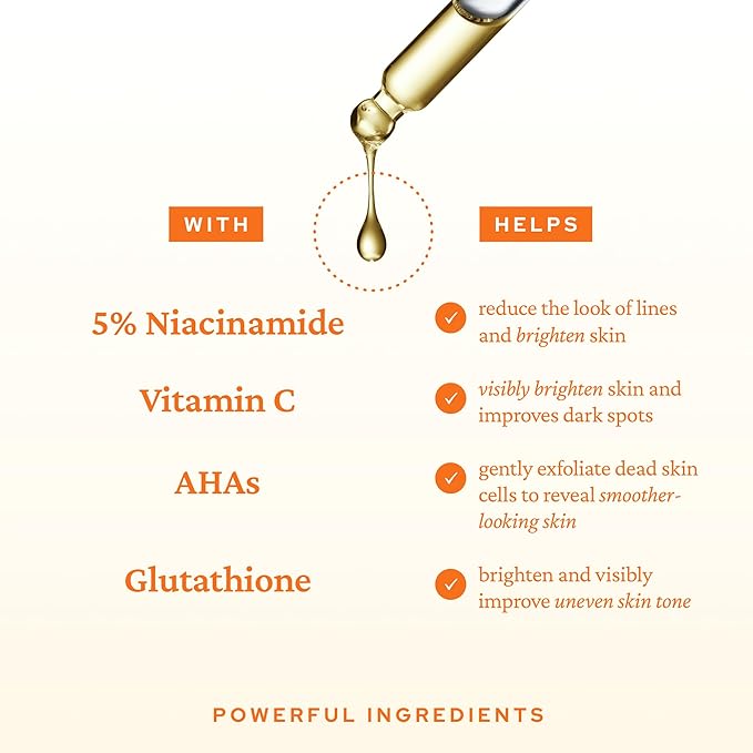 belif Niacinamide 5% & Vitamin C Super Drops Serum – Radiance-Boosting Serum for Uneven Skin Tone with AHA & Glutathione, Redness & Improve Post-Blemish Marks, Korean Skincare, 1.01 fl oz