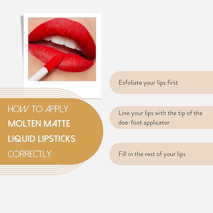 NATASHA MOOR: Molten Matte Liquid Lipstick - Long-Lasting, Hydrating, Matte Finish with Moisturizing Vitamin E - Waterproof, Kiss-Proof, Cruelty-Free - 12-Hour Stay Power - GRATITUDE