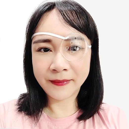 AMZVIO 2Pcs Eye Shield After Cataract Surgery,Clear Eye Protector with Adjustable Strap, Medical Eye Patches for Adults, Plastic Hard Protection Cover for Sleeping After Surgery (1 Black+1 White)