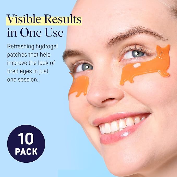 SpaLife Puppy Eyes Corgi Under Eye Patches for Dark Circles | Puppy Under Eye Patches for Puffy Eyes | Radiance Undereye Masks for Bags and Shadows | Pack of 10 Pairs (10 Undereye Treatments)