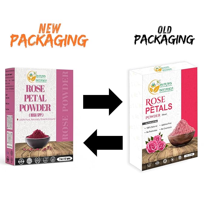 Herbs Botanica Rose Petal Powder Natural, 100% Natural for Face Mask, DIY Skin Care, Aromatherapy, No Preservatives or Colors, Chemical-Free Herbal Powder, 100 gm / 3.52 oz